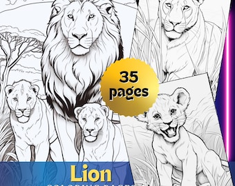 Lion Coloring Pages For Animal Lovers Adult Relax Therapy
