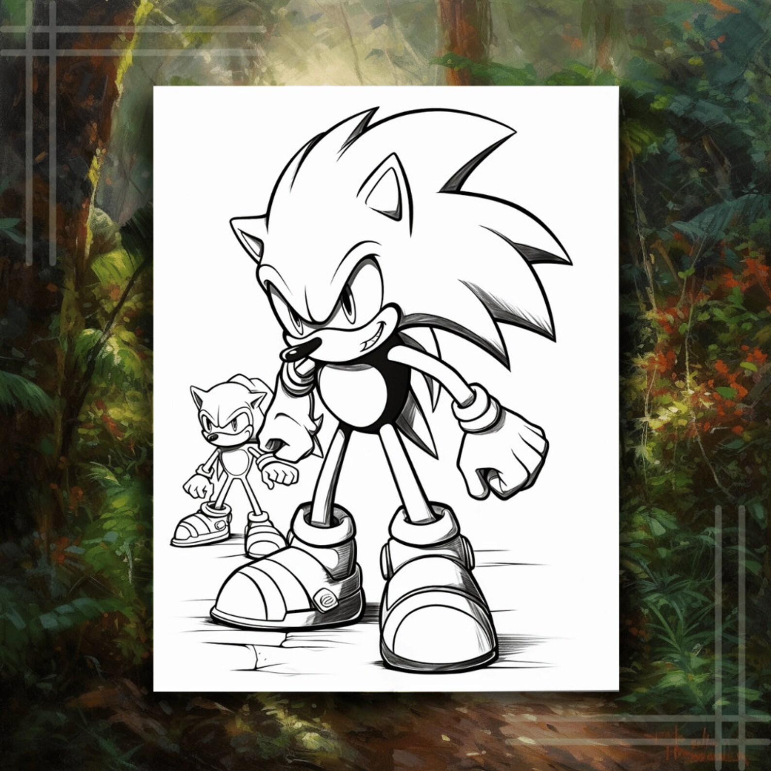 Inspired Sonic Shadow Coloring Pages for Sonic Hedge Hog Fans - Etsy