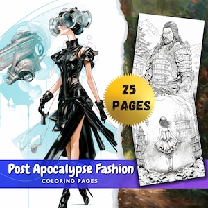 Post Apocalypse Coloring Pages With End of The World Fashion