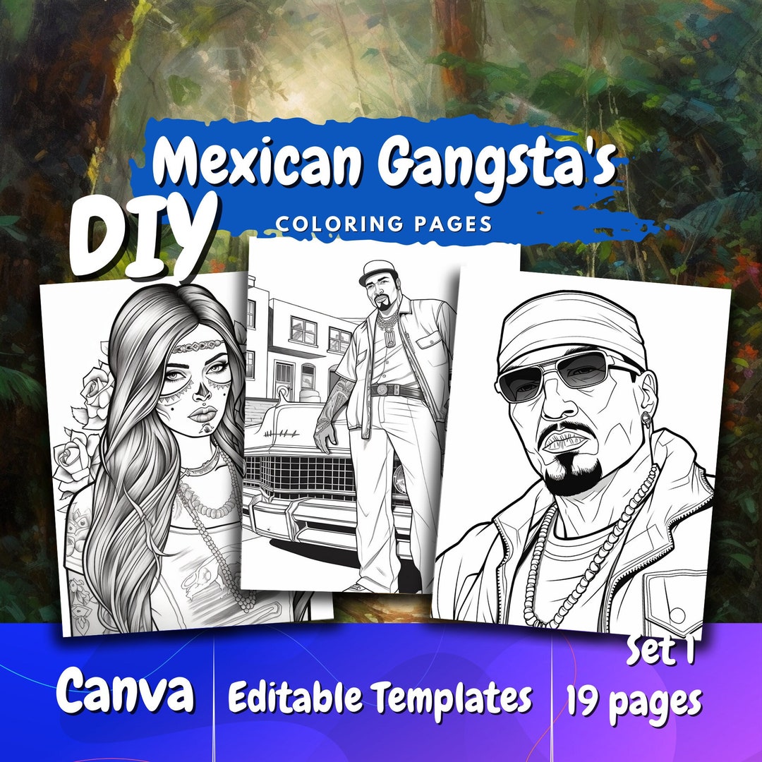 Cholo Coloring Pages for Adults Grayscale Art Chola Instant - Etsy