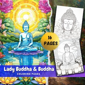 Buddha Bliss: Intricate Lady Buddha And Buddha Coloring Pages For Tranquility