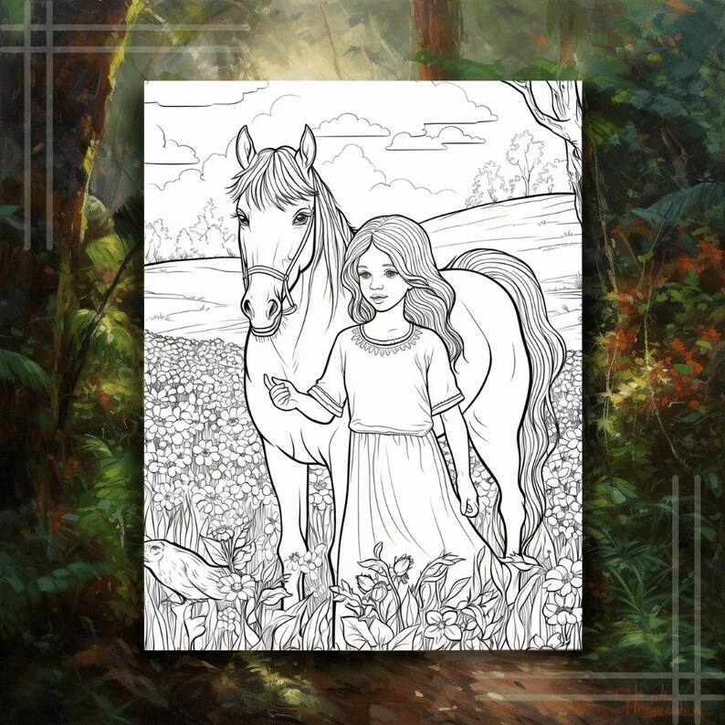 horse coloring page