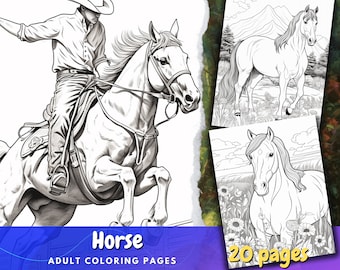 Cowboy Coloring Pages and Horse Coloring Pages to Enjoy for Teens & Adults
