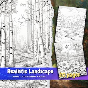 Realistic Landscape Coloring Pages For Greyscale Enthusiast