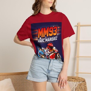 MM93 Marc Marquez Motorcycle Racing T-Shirt | MotoGP Rider Tee image 8