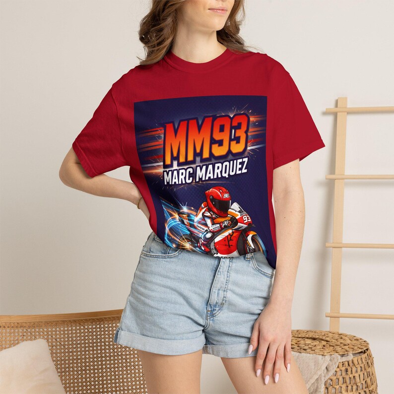 MM93 Marc Marquez Motorcycle Racing T-Shirt | MotoGP Rider Tee image 8