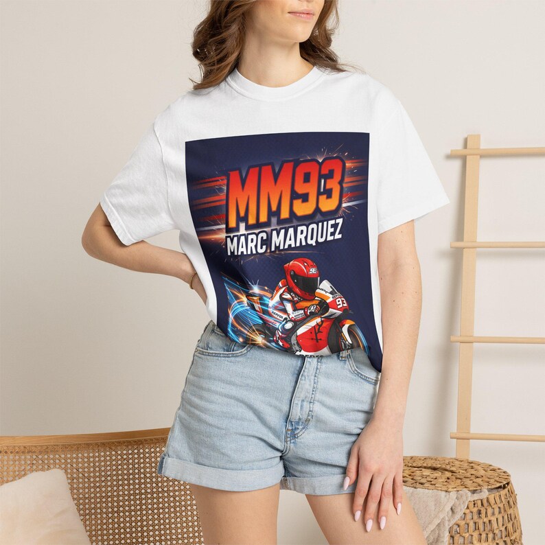 MM93 Marc Marquez Motorcycle Racing T-Shirt | MotoGP Rider Tee image 7