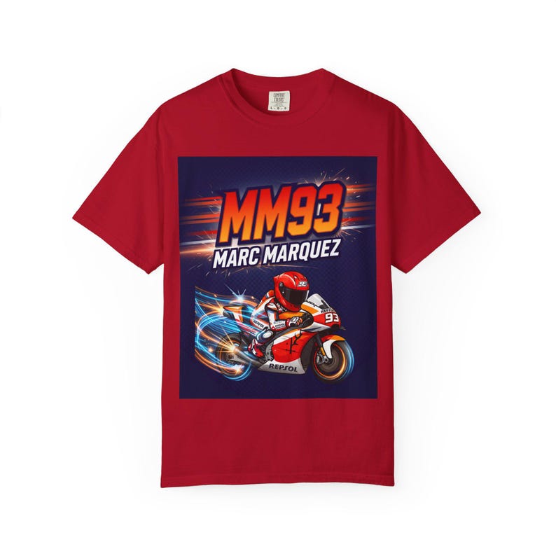 MM93 Marc Marquez Motorcycle Racing T-Shirt | MotoGP Rider Tee image 3