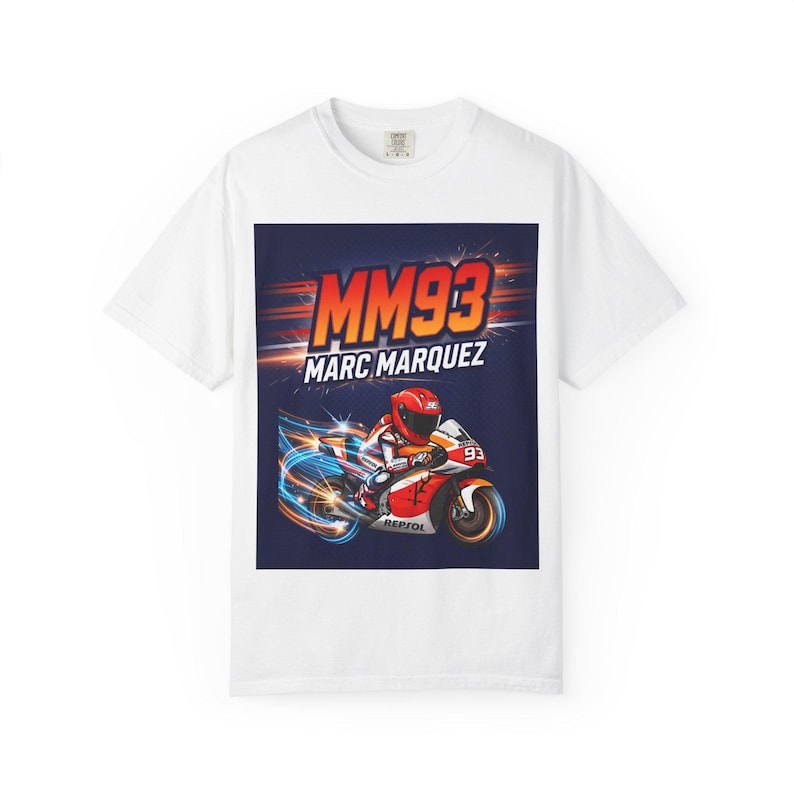 MM93 Marc Marquez Motorcycle Racing T-Shirt | MotoGP Rider Tee image 1