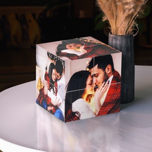 Magic Photo Cube - Personalized Anniversary Gifts for Boyfriend, Boyfriend Birthday Gift, Handmade Gift, Valentines Gift and Gifts for Him