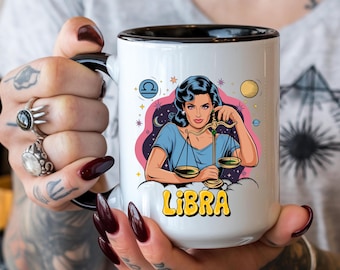 Taza del zodiaco Libra / Taza de café astrológica / Regalo de Libra / Taza de Libra / Taza de astrología / Idea de regalo de Libra / Regalo de astrología / Taza del zodiaco