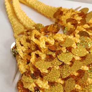 Słoneczna, efektowna torebka na ramię z szydełka, mała torebka na imprezę, plażowa torebka z cekinami, prezent na wiosnę