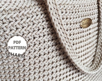 Easy Crochet Shopper Pattern - DIY Women Laptop Tote - XXL Shoulder Bag - Beach Bag Tutorial