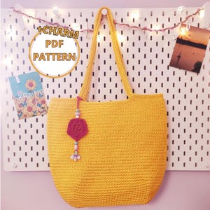 Enorme tas voor beginners: zelf gehaakte strandshopper: patroon grote schoudertas - laptoptas dames