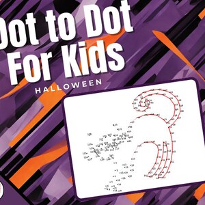 5 Halloween Dot-to-Dot Puzzle Bundle für Kinder