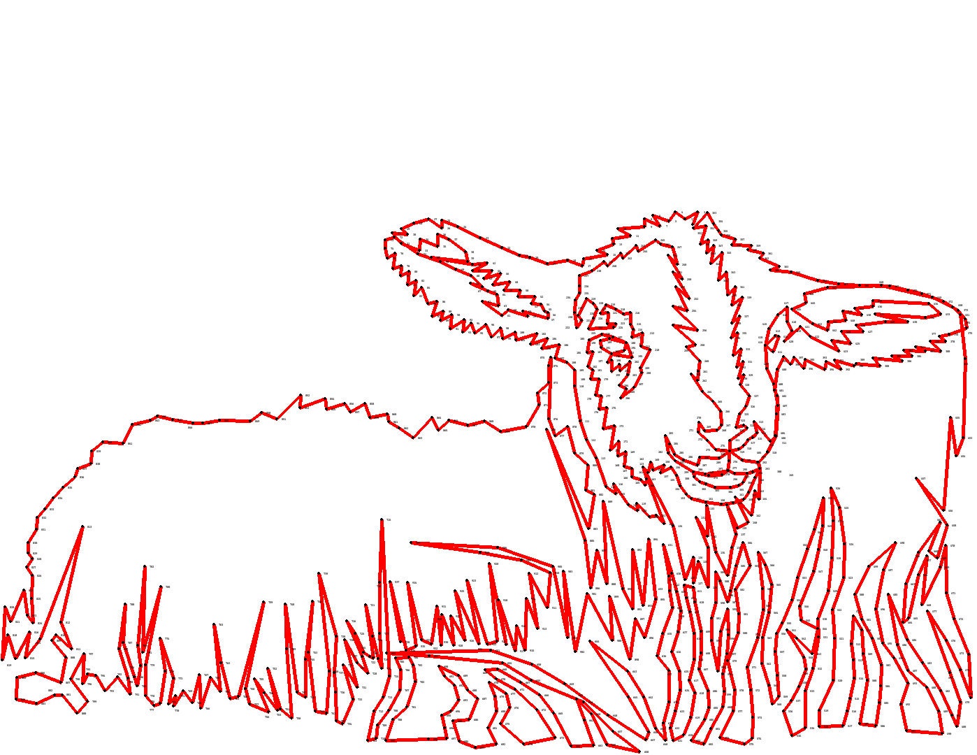 Cute Lamb Dot-to-dot – 938 Dots - Etsy
