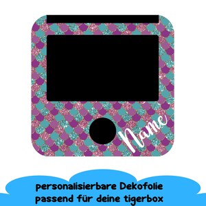 Decorative foil for Tigerbox &quot;glitter look&quot; can be personalized with name | Glitter sticker for tigerbox | Tigerbox accessories