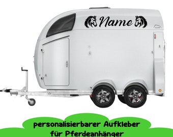 Personalized lettering for horse trailers with names | Stickers for horse trailers | Horse head stickers | Trailer lettering
