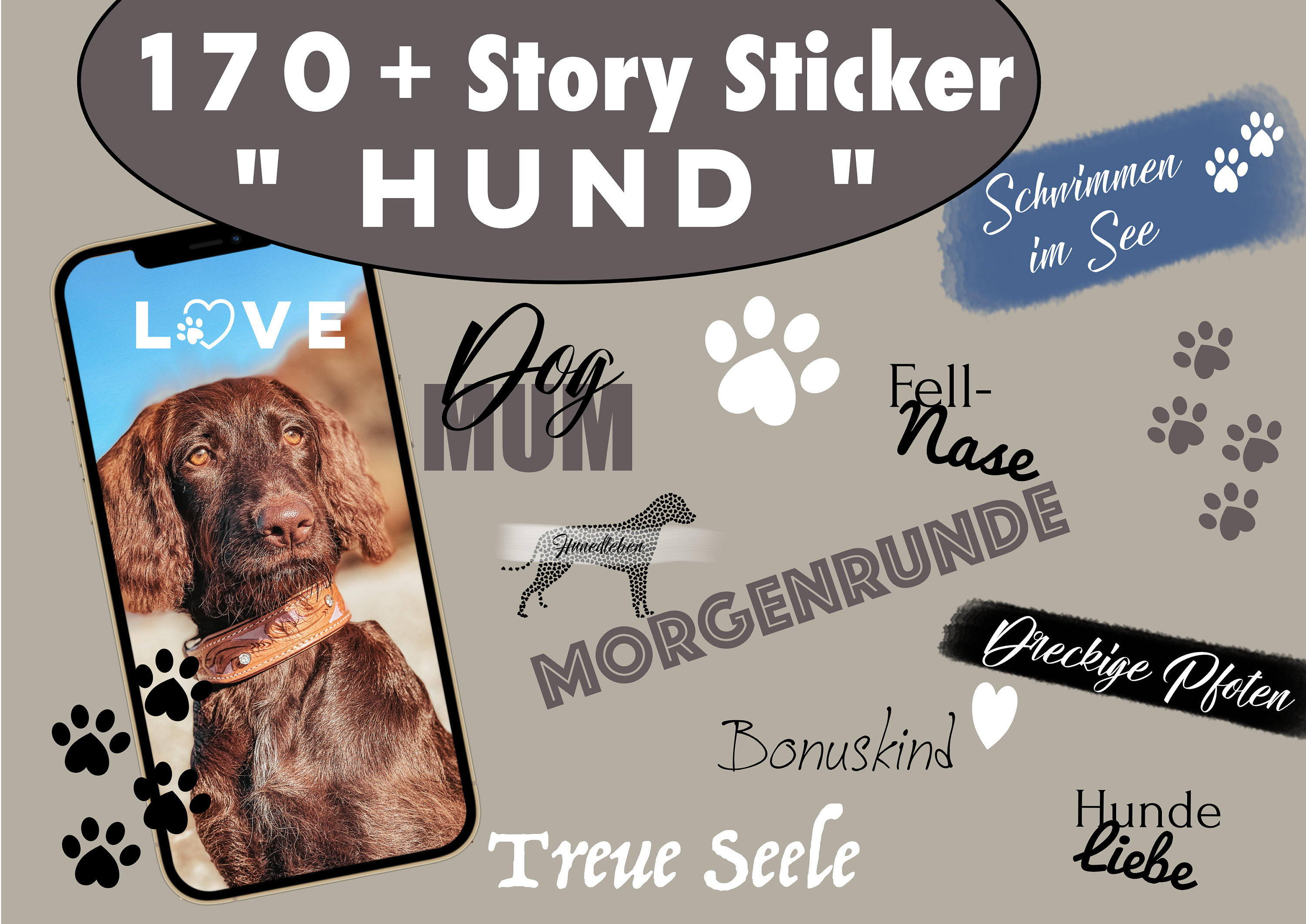 Instagram Story Sticker Dog - Etsy