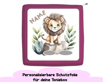 Protective film for Toniebox &quot;sweet lion&quot; personalizable with name | cute lion sticker for Toniebox | lion