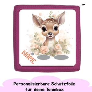 Protective film for Toniebox &quot;Deer&quot; can be personalized with name | Deer sticker for Toniebox | Bambi Toniebox sticker | Sticker Toniebox Bambi