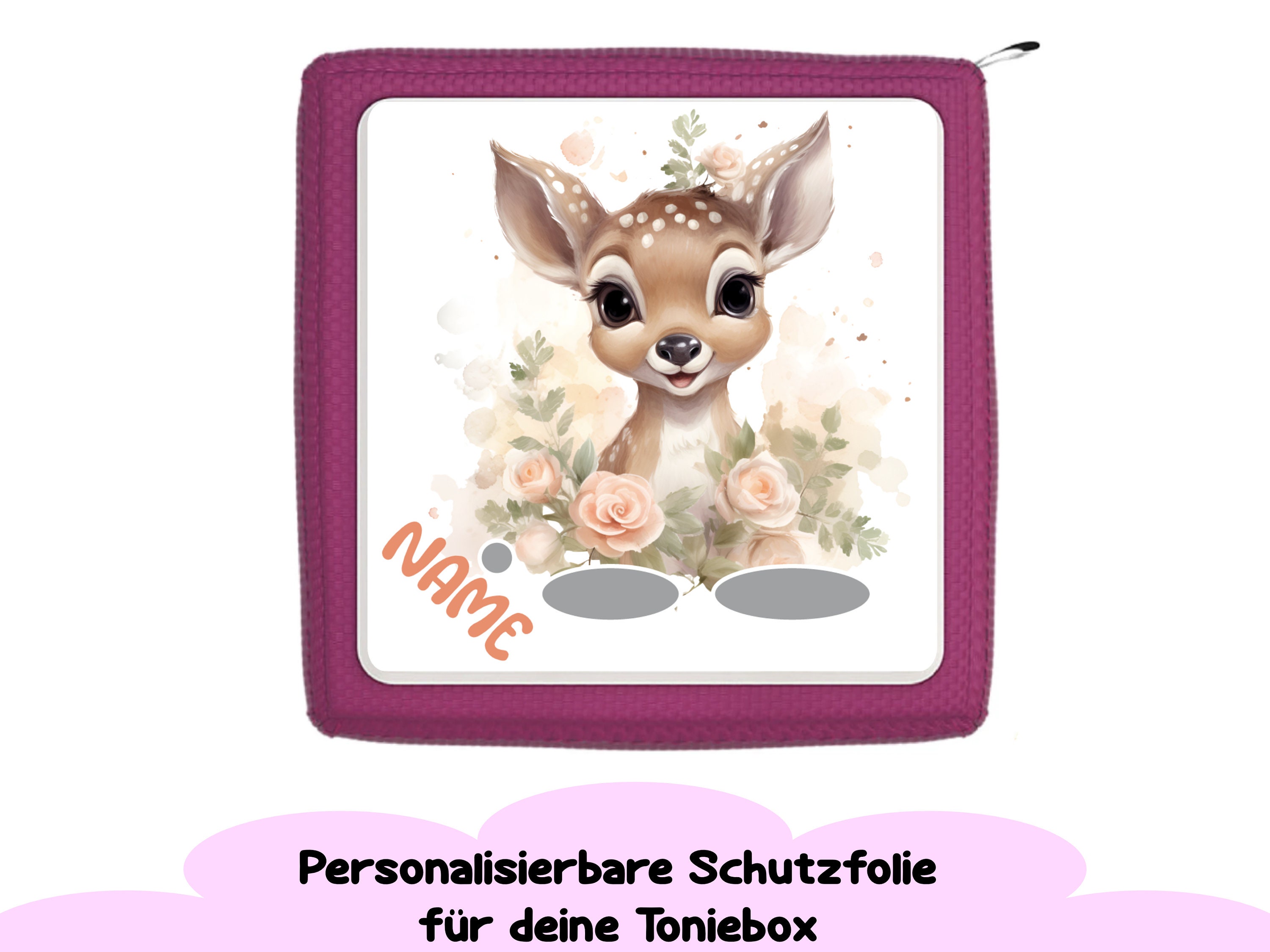 Protective film for Toniebox "Deer" can be personalized with name | Deer sticker for Toniebox | Bambi Toniebox sticker | Sticker Toniebox Bambi