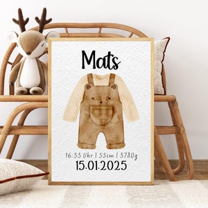 Poster con nome per ragazzi personalizzato come murale | Poster nascita ragazzi nome colorato digitale, A5, A4, A3 anche con cornice