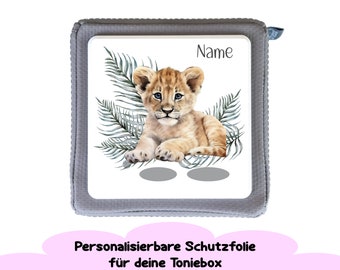Protective film for Toniebox “Lion Baby” can be personalized with a name Lion sticker for Toniebox | Lion