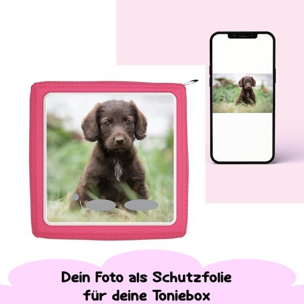 Uw foto kan gepersonaliseerd worden als beschermfolie voor Toniebox met uw naam Fotosticker voor Toniebox | individueel ontwerp