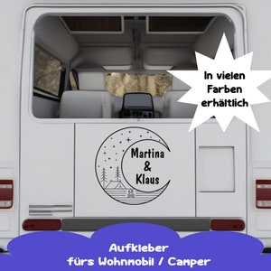 Caravan Sticker Peace Love Camping | Camper Sticker for RV | Camping Love Decal
