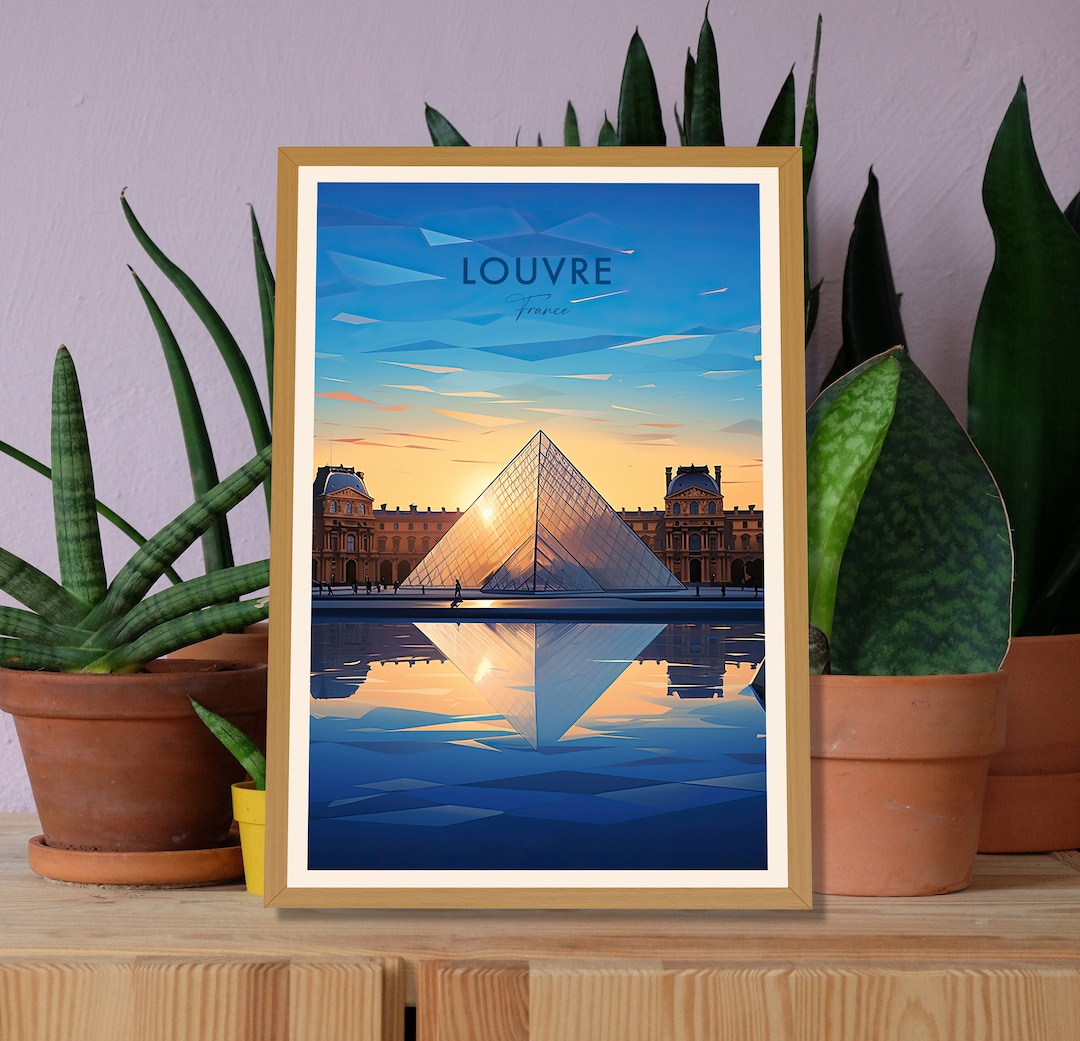 Louvre Art Louvre Travel Louvre Print Louvre Poster France Etsy