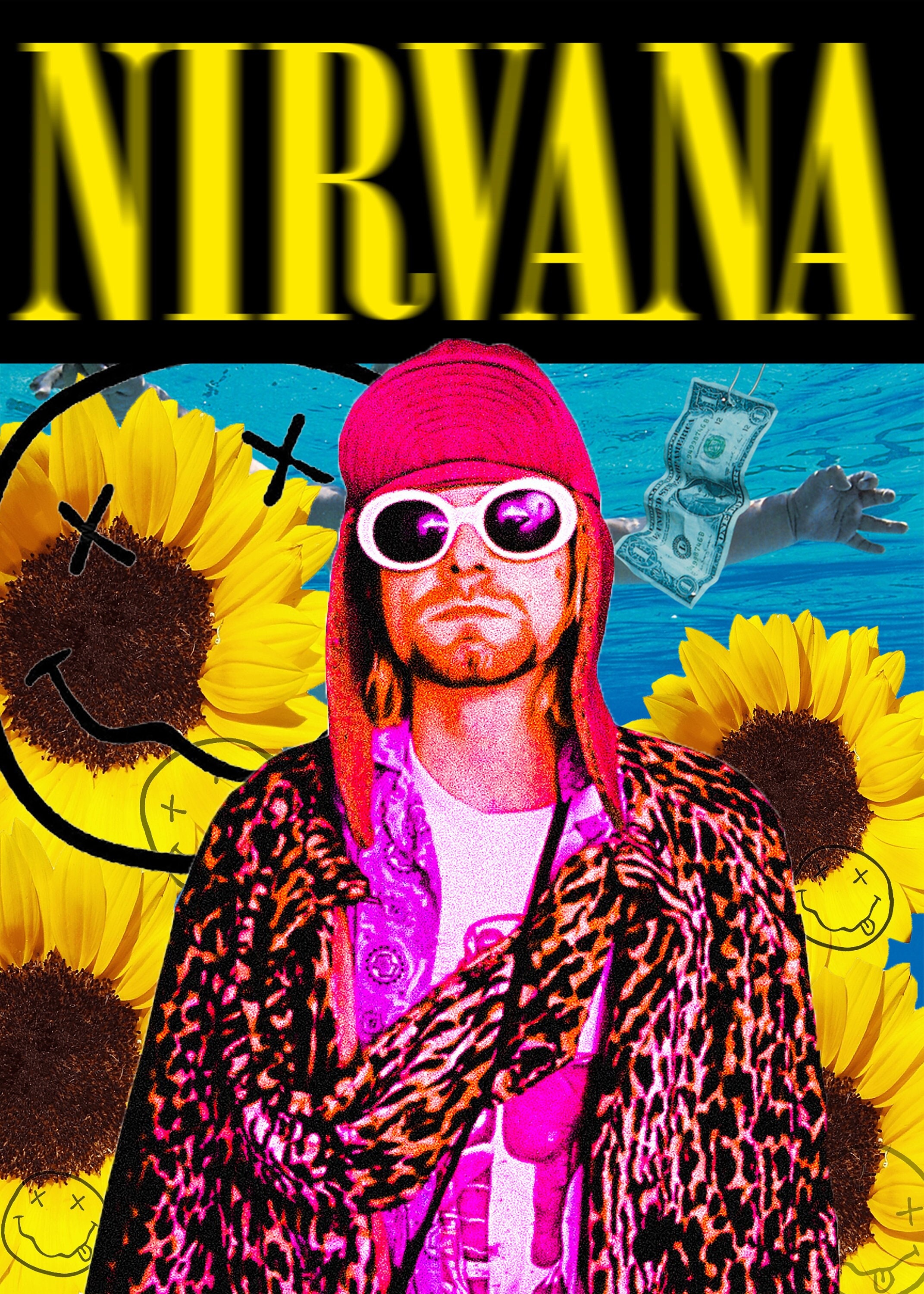 Nirvana Kurt Cobain Poster Etsy