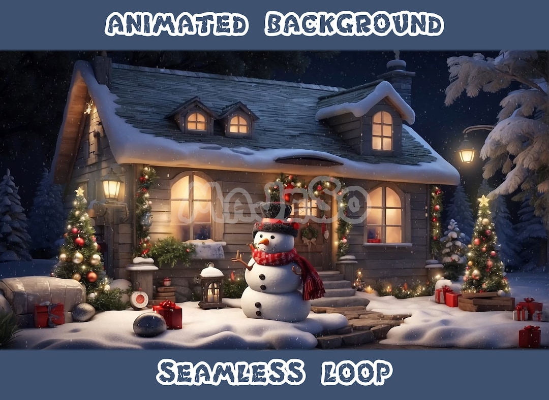 Vtuber Background Animated Christmas Animated Background Etsy