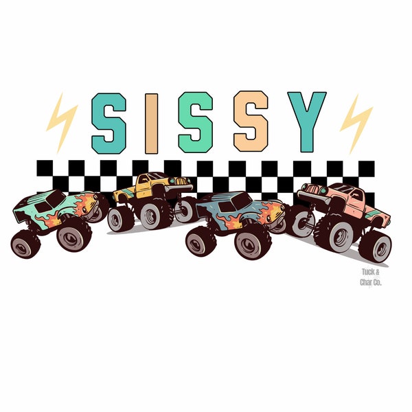 Sissy Monster Truck Digital Image (PNG File) Monster Truck Sissy PNG Monster Truck Png, Monster Jam Truck png Sissy