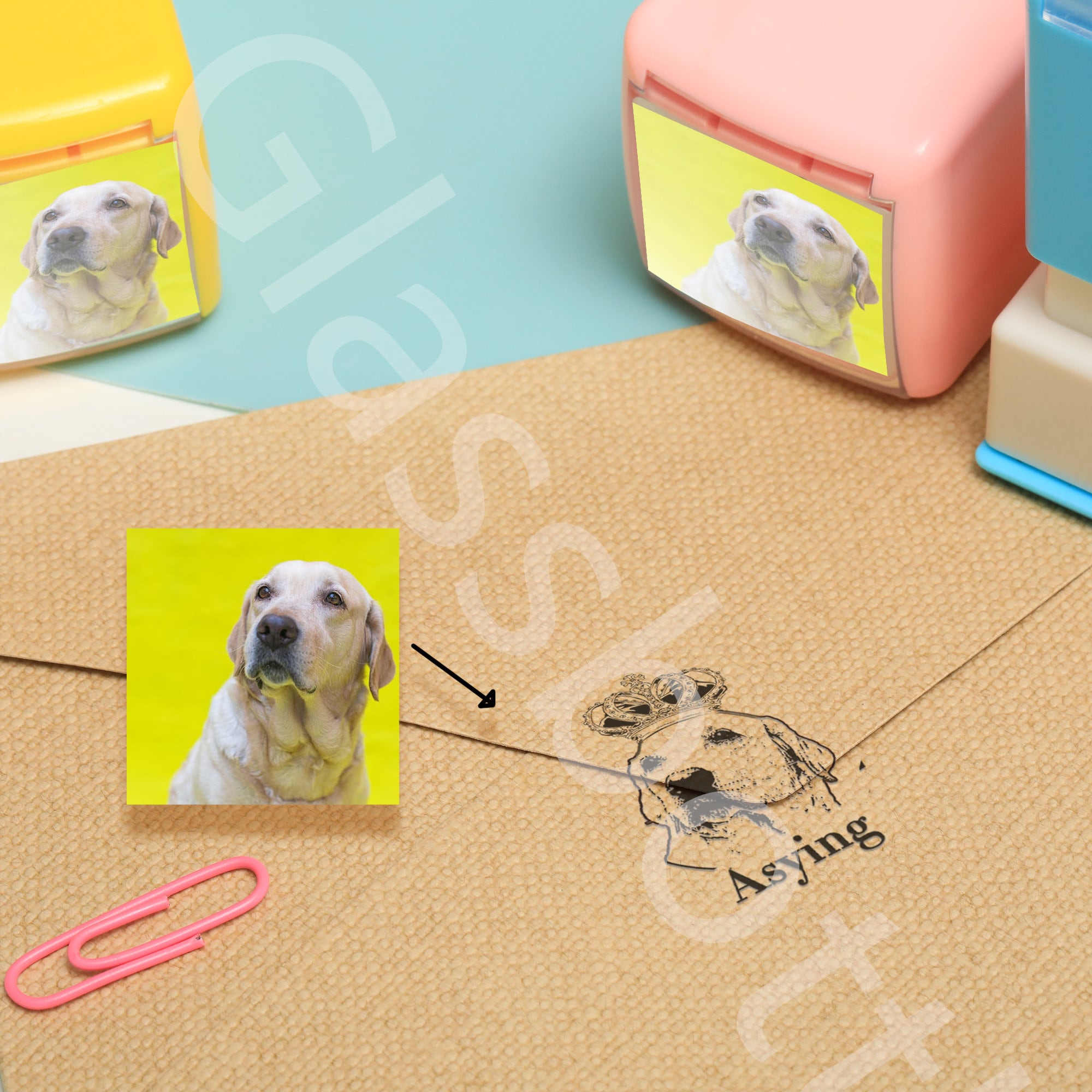Custom Pet Portrait Stamp - Personalize Your Pet's Ink Mark with a Unique Design!