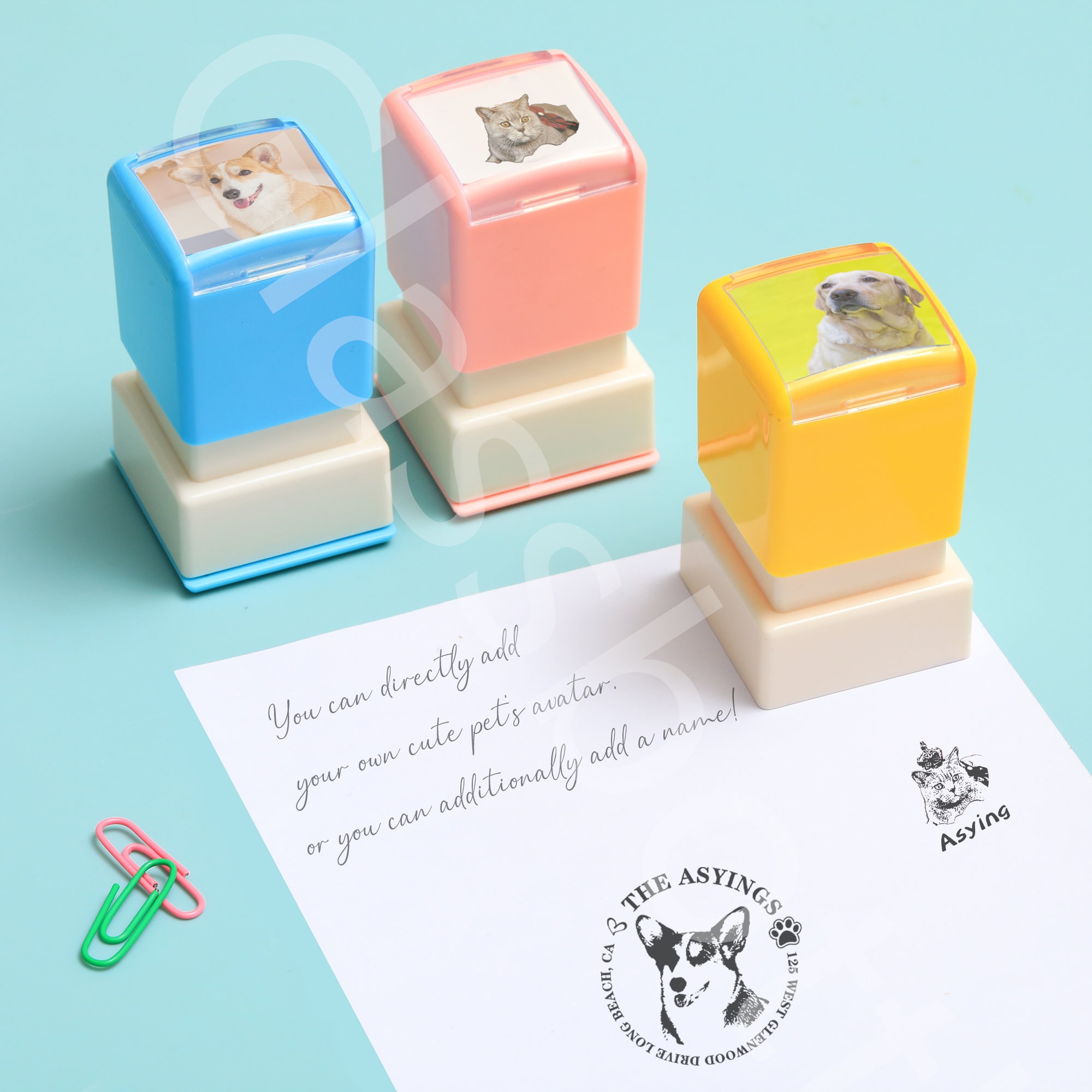 Custom Pet Portrait Stamp - Personalize Your Pet's Ink Mark with a Unique Design!