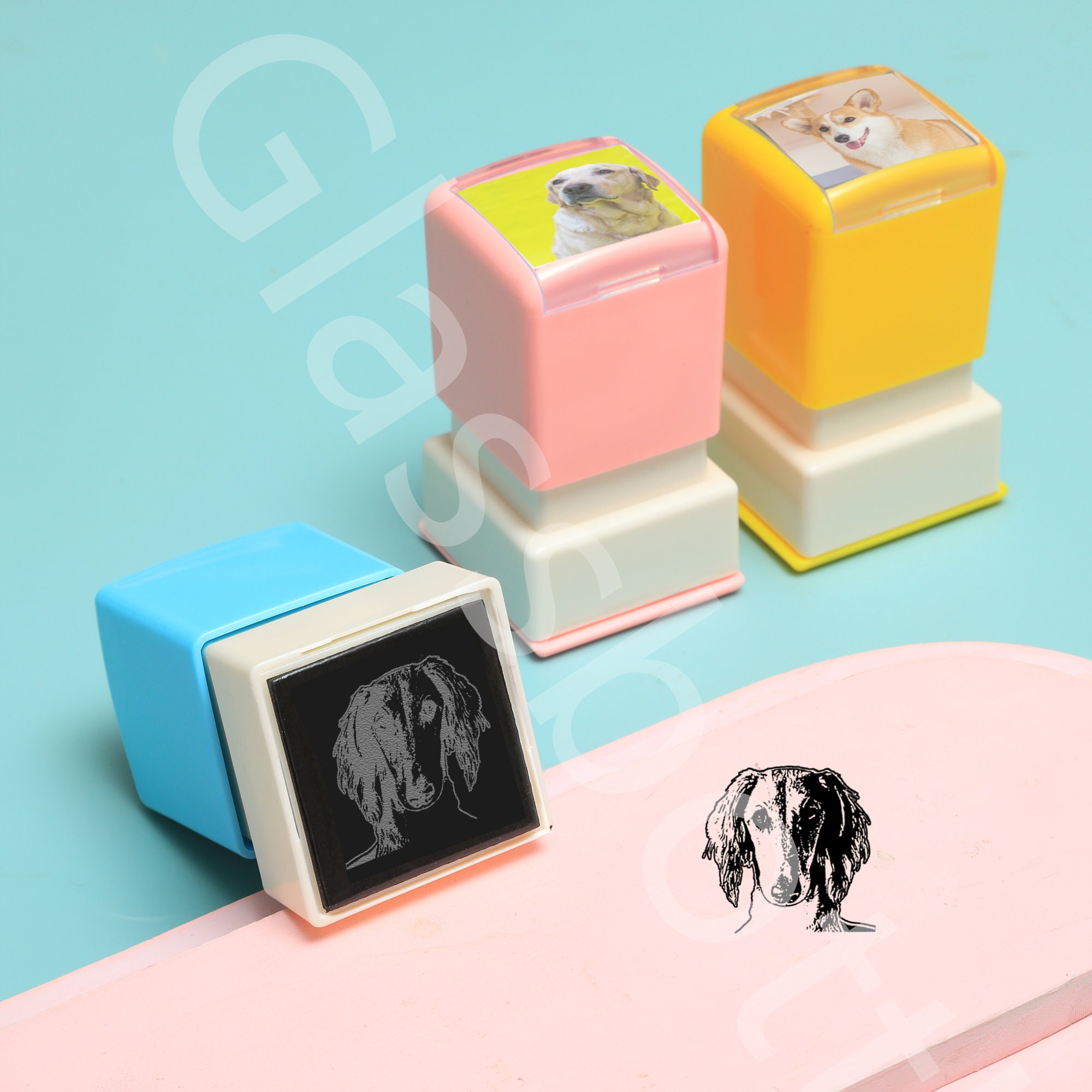 Custom Pet Portrait Stamp - Personalize Your Pet's Ink Mark with a Unique Design!