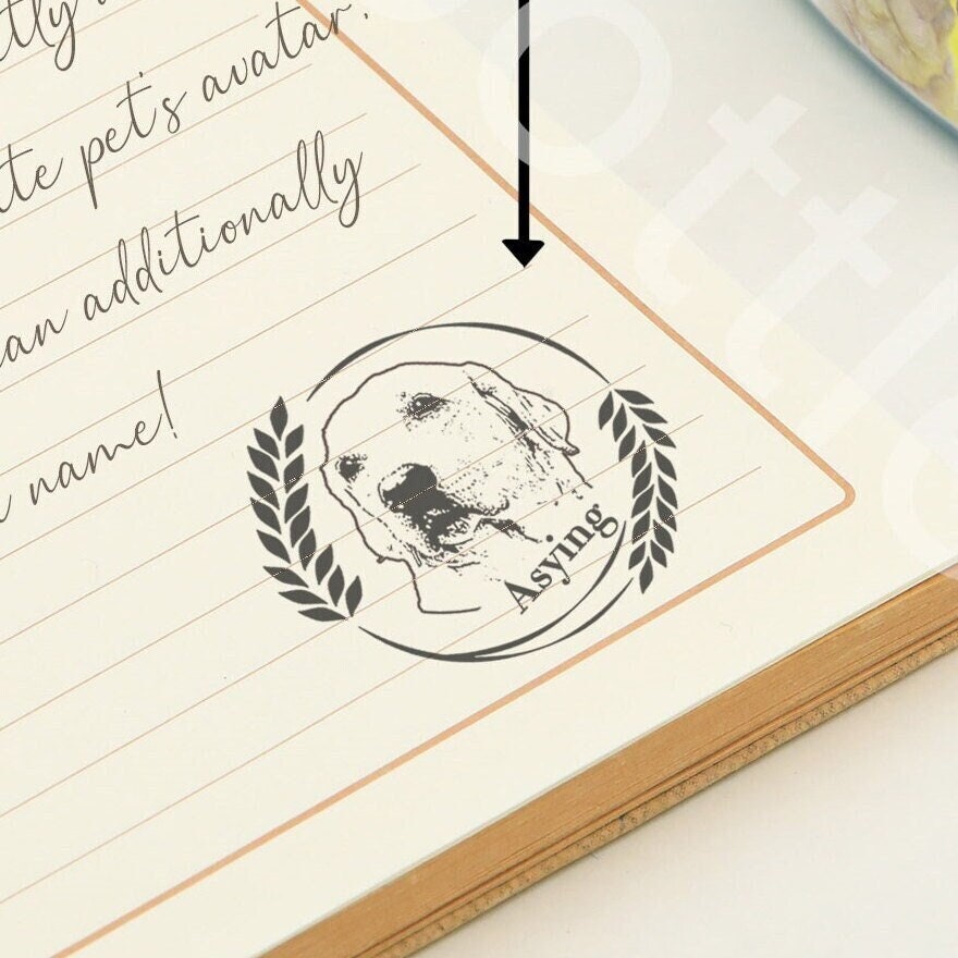 Personalized Custom Pet Portrait Stamp - Self Inking Cat & Dog Stamp - Perfect Gift for Pet Lovers