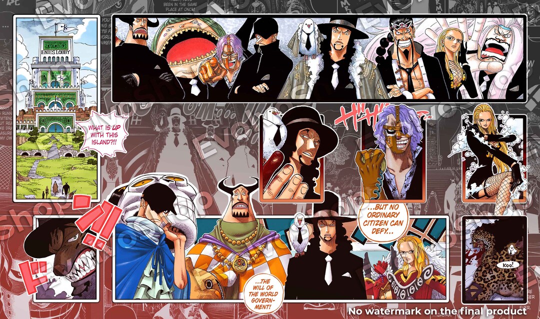 One Piece TCG CP9, Enies Lobby Design Playmat Etsy