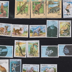 27x Laos Stamps. Vintage Laotian Stamp Collection (1980s). Asian Stamps. Gift