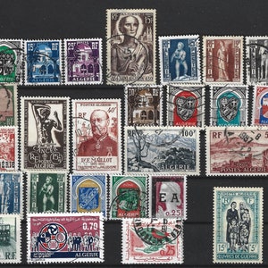 Algeria Postage Stamps From the 1940s-70s X 50. Vintage Algerian French ...