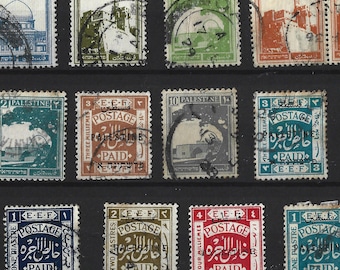 エジプト、1950年代頃の切手13枚。ヴィンテージエジプト切手セット