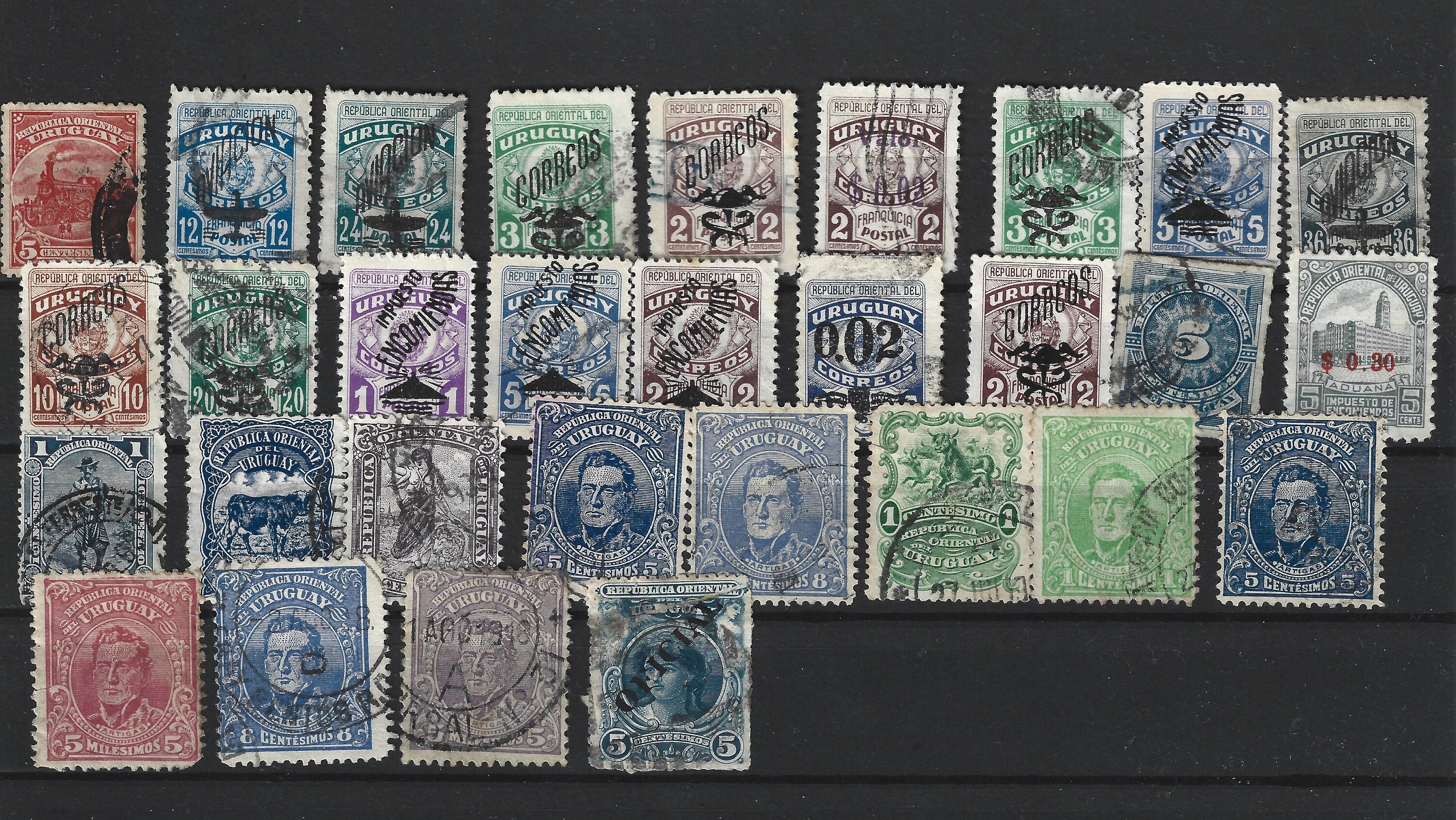 ウルグアイ 1900年代～1940年代 切手 30枚。ウルグアイのヴィンテージ