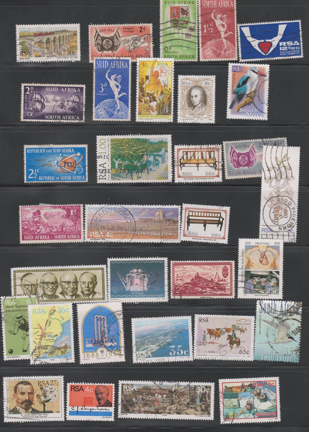 75+ South Africa Stamps (1960s-90s). South African Stamp Collection ...