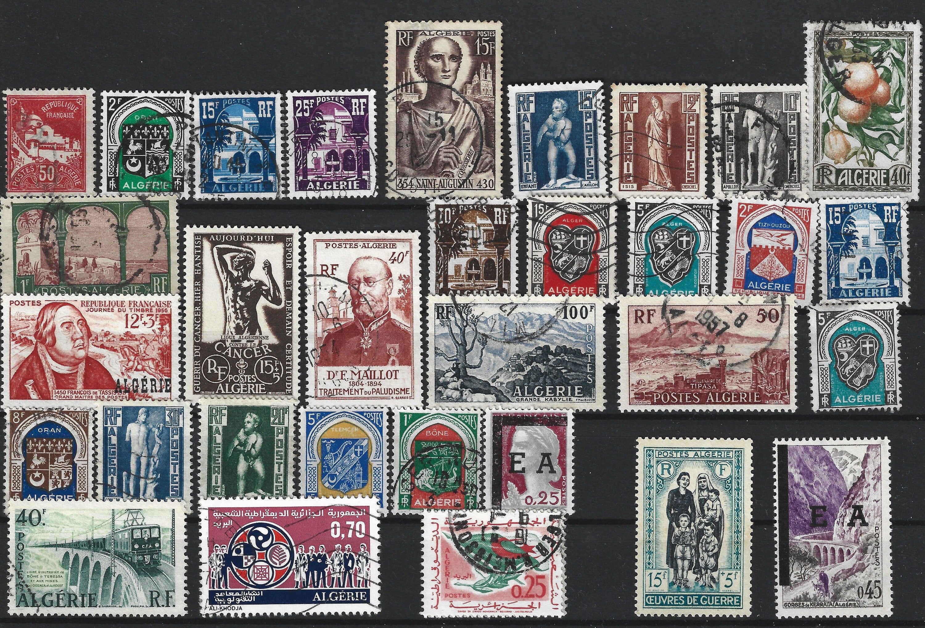 Algeria Postage Stamps From the 1940s-70s X 50. Vintage Algerian
