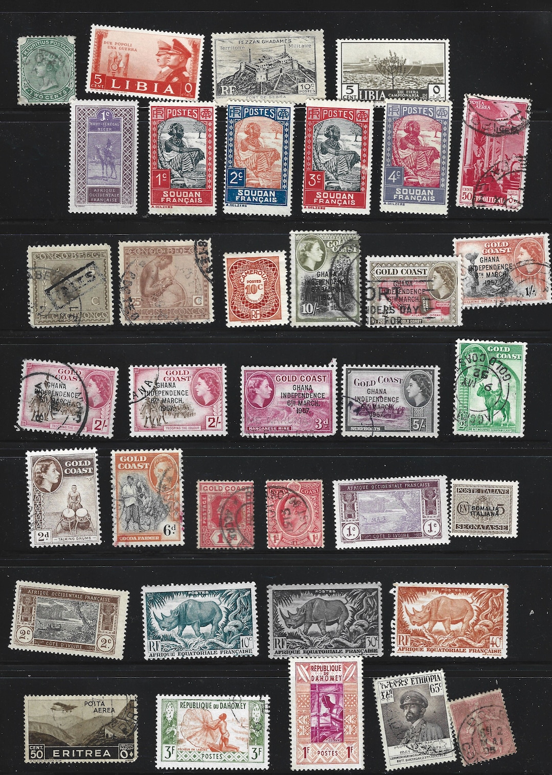 90+ Older African Postage Stamps From the 1890s-1950s. Africa Stamp ...