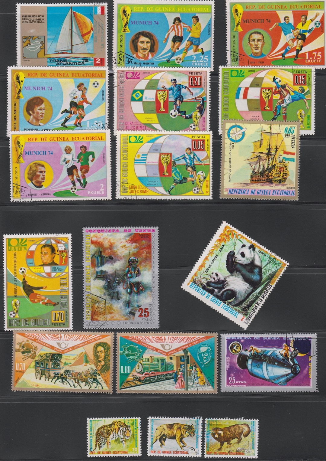 34 Equatorial Guinea Postage Stamps (c. 1970s). Guinea Stamps. Africa ...