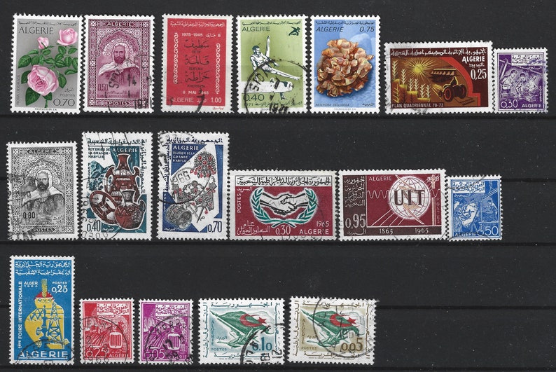 Algeria Postage Stamps From the 1940s-70s X 50. Vintage Algerian French ...