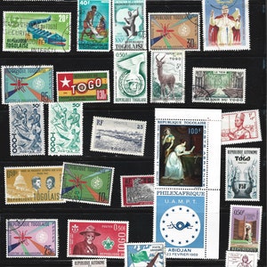 30+ Togo Stamps. Togolese Stamp Collection (1950s-80s). Africa, African.