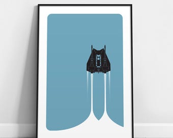Blast Off / STARWARS Air Speeder POSTER - Giclée Fine Art Print / multiple colour options / framed or unframed / wide range of sizes